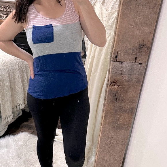 Wishful Park Pink, Gray, and Blue Tank Top size medium - Picture 1 of 4